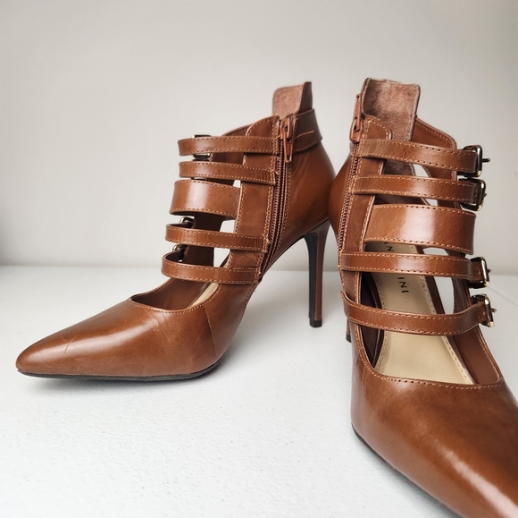 Gianni Bini Jyler zip up Stiletto heel in Hampton Tan size 7.5 - Picture 6 of 7